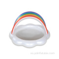 Piscina inflable arco iris con piscina para bebé de natación con dosel